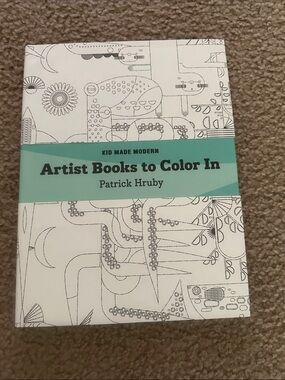 Artist Books to Color In by Patrick Hruby - Teal and White